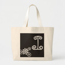 Sacs fourre-tout décorés d'un monogramme