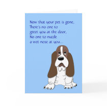 Sad Basset Hound Funny Dog Sympathy Loss of Pet