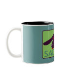 SAD BLACK DOG RED EYES COFFEE MUGS