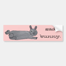 Sad Bunny Bumper Stickers