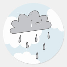 Sad Cloud Sticker