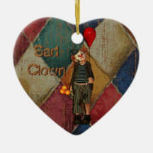 Sad Clown Christmas Ornament