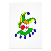 Sad Clown Custom Invites