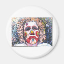 Sad Clown Refrigerator Magnet