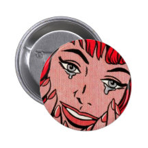 Sad Comic Pinback Buttons