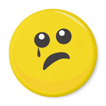 Sad Crying Cute Smiley Face Fridge Magnet