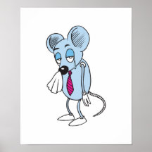 sad crying mouse posters