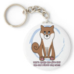 Sad Dog Eyes Shiba Inu Keychain
