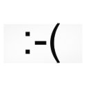 Sad Emoticon! geek products! photo cards
