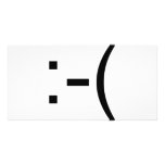 Sad Emoticon! geek products! photo cards