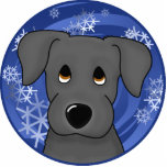 Sad Eyes Black Lab Holiday Ornament photo sculptures