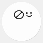 Sad Face Round Stickers