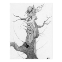 Sad fairy tree Postcard