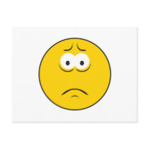 Sad Frowning Smiley Face Post Cards