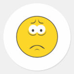 Sad Frowning Smiley Face Stickers