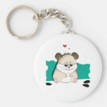 sad hamster key chains