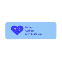 Sad Heart Face Labels
