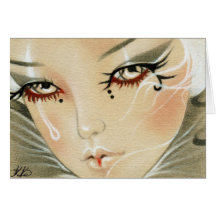 Sad Jester Teardrop Card