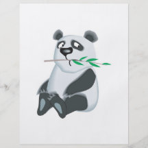 sad little panda bear flyer design