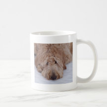 Sad, Lonely, Adorable, & Cute GoldenDoodle Dog Mugs