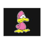 sad pink duck post cards
