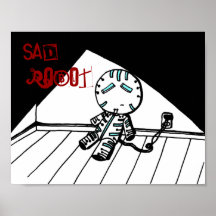 Sad Robot Print
