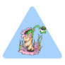 Sad Sea Creature Triangle Stickers