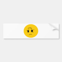 sad smiley bumper stickers