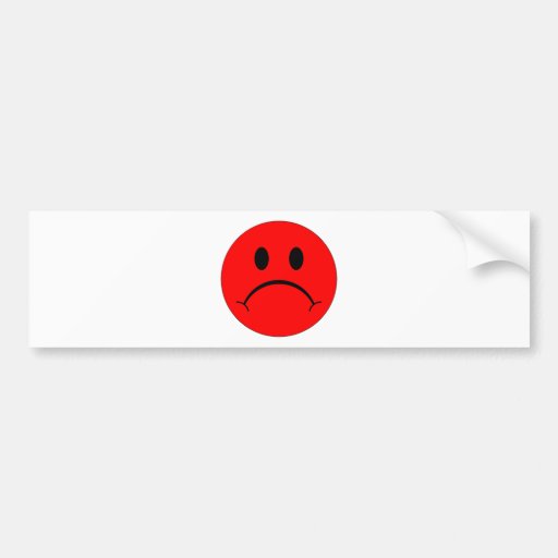 Sad Smiley Face Happy Smile Expression Smilie Bumper Stickers