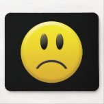 Sad Smiley Face Mouse Pad