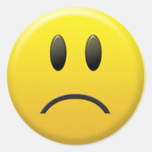 Sad Smiley Face Sticker