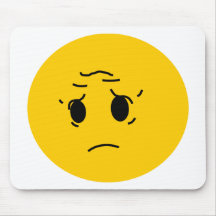 sad smiley mousepad