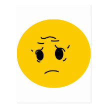 sad smiley post cards