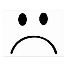 Sad smiley postcards