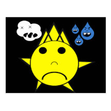 Sad Sun Post Card