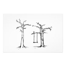 Sad Trees Personalized Stationery