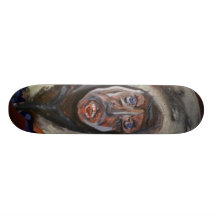 sad troll lady custom skateboard