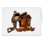 Saddle and Boots Card