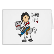 Saddle Up Cowboy Tshirts and Gifts Greeting Cards