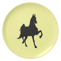 Saddlebred Silhouette Plate