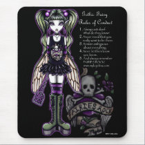 "Sadie" Gothic Fairy Rules of Conduct Mousepad mousepads