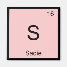 Sadie Name Chemistry Element Periodic Table Fridge Magnets