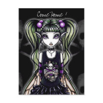 Sadie's  "Come Home ! " Gothic Fairy Postcard