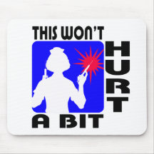 Sadistic Nurse in Blue with 2 Needles Mouse Pad
