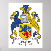Sadler Family Crest Poster
