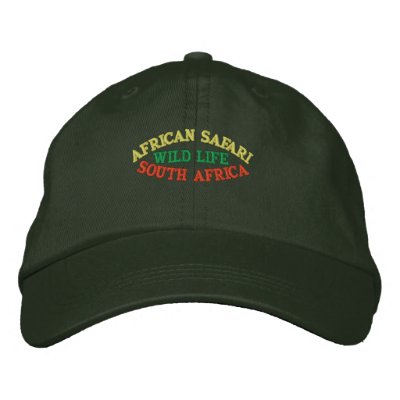 SAFARI AFRICAIN, AFRIQUE DU SUD CHAPEAU BRODÉ