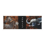 safari animals Africa buffalo zebra Canvas Print