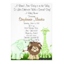 Safari Baby Shower Invitation