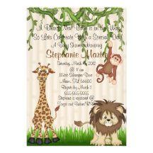 Safari Baby Shower Invitation