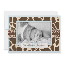 Safari Boy Announcement Card